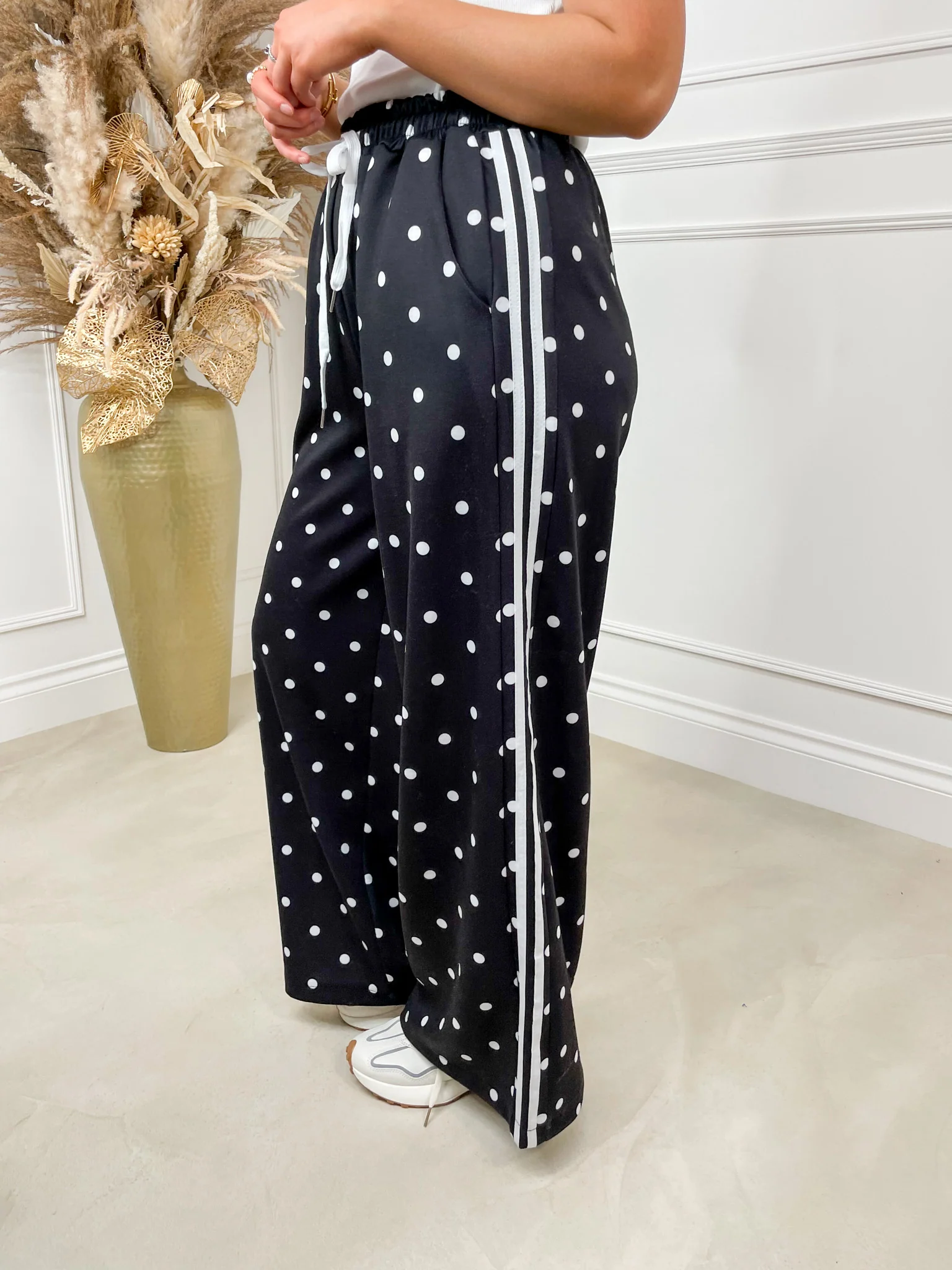 Abbie Polka Jogger - Black - Image 3