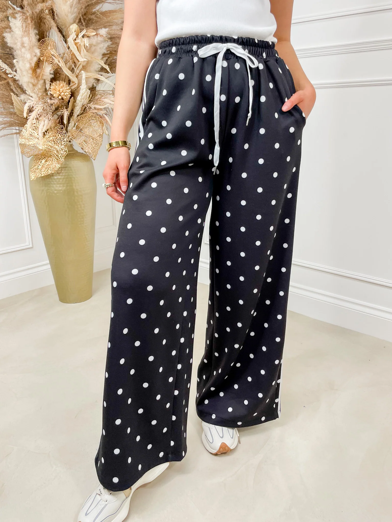 Abbie Polka Jogger - Black - Image 6