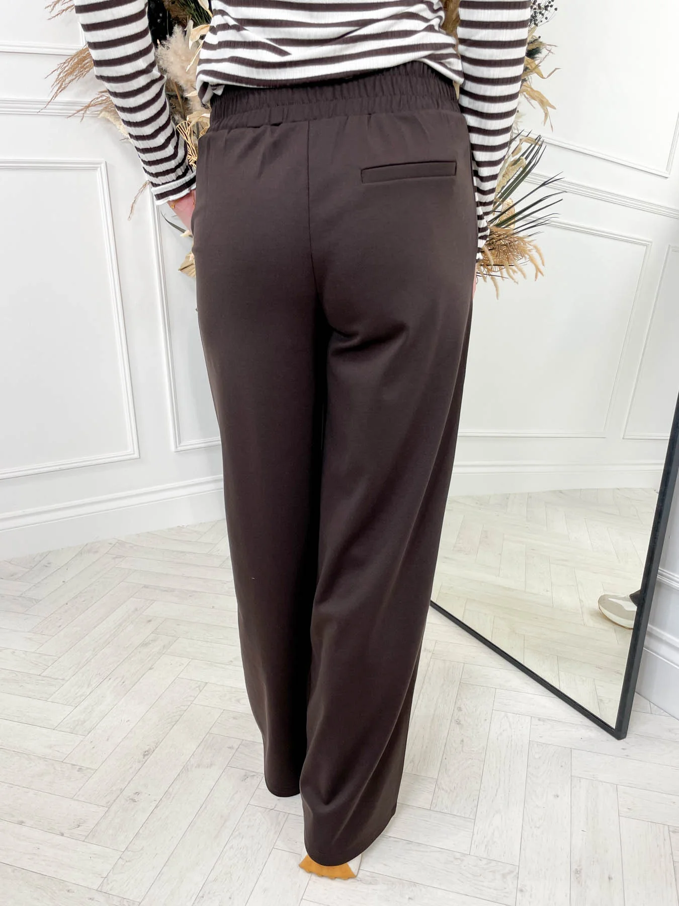 Kate Pull On Trouser - Chocolate - Image 6