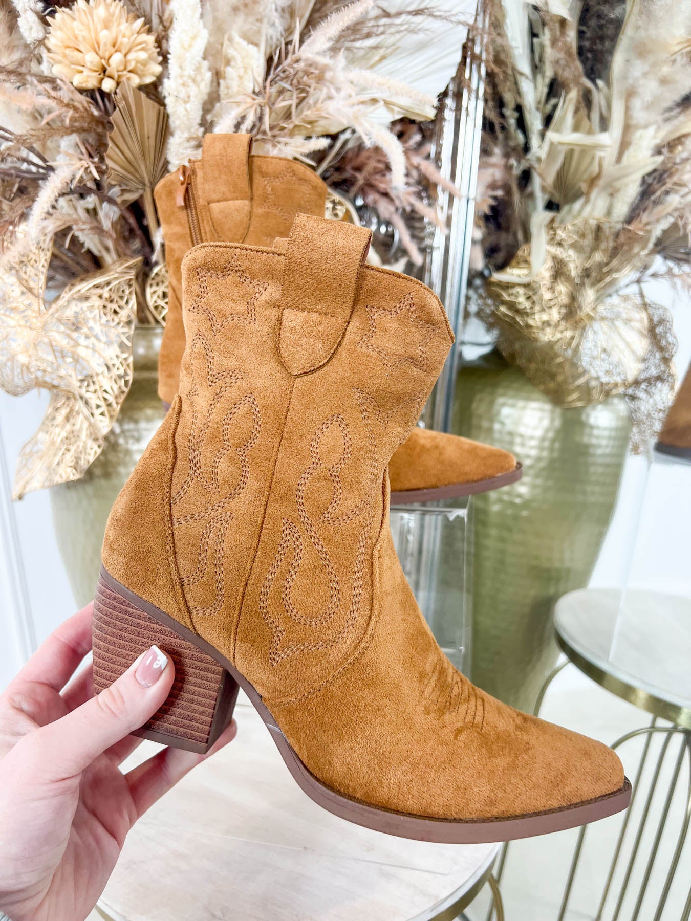 Bambi Cowboy Boot - Camel - Image 2