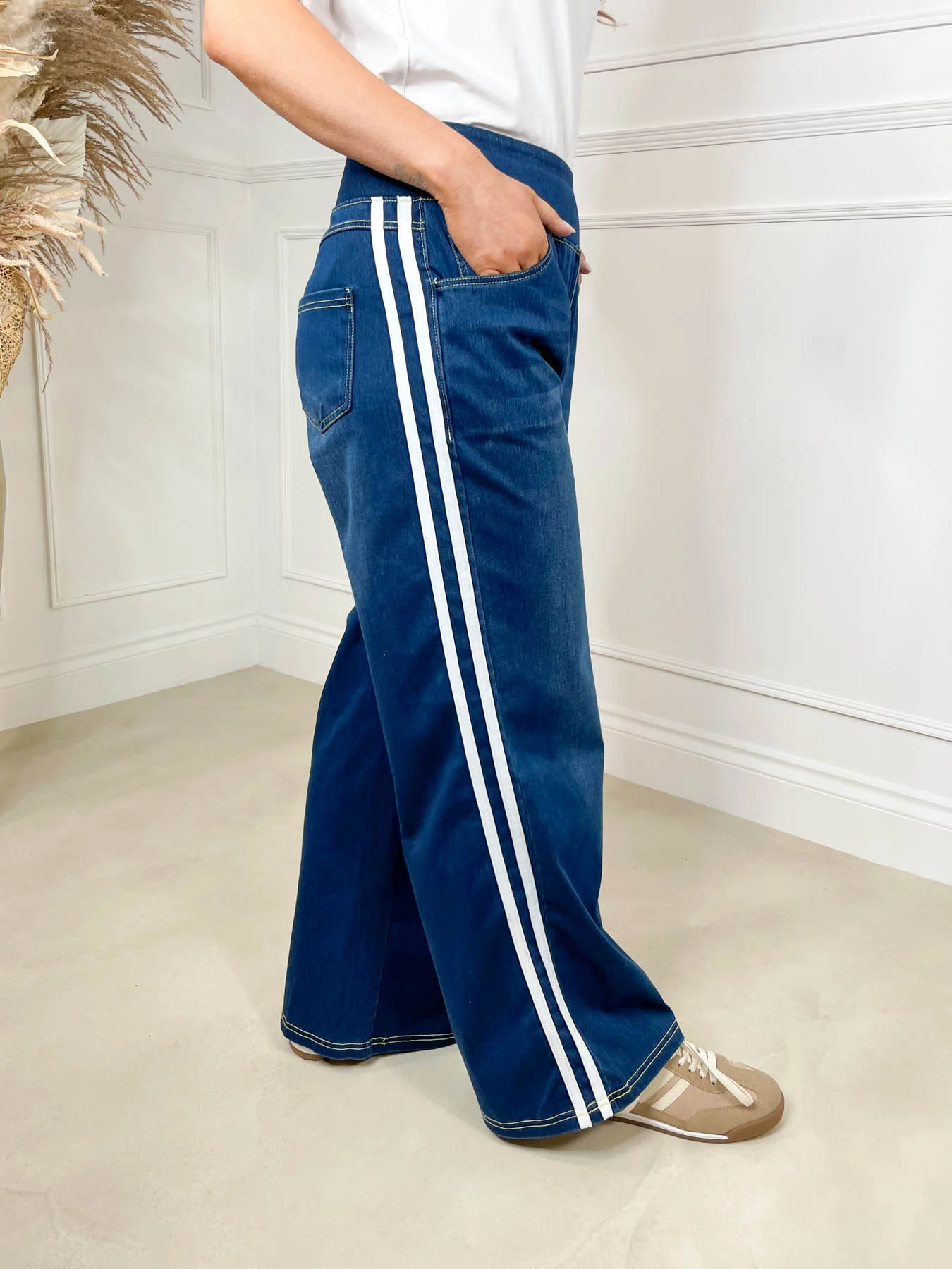 Blair Stripe Jean - Dark Denim - Image 3