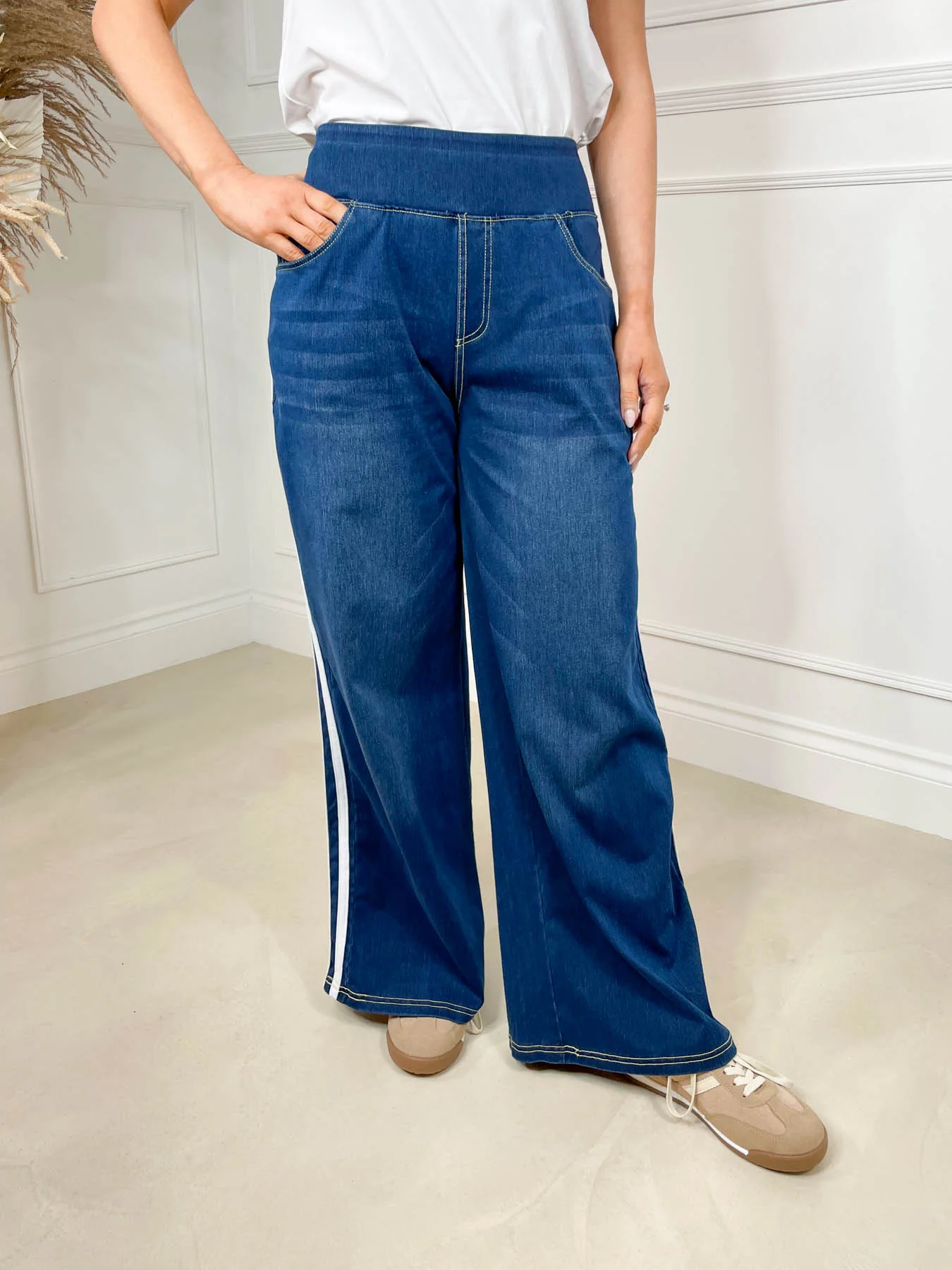 Blair Stripe Jean - Dark Denim - Image 4
