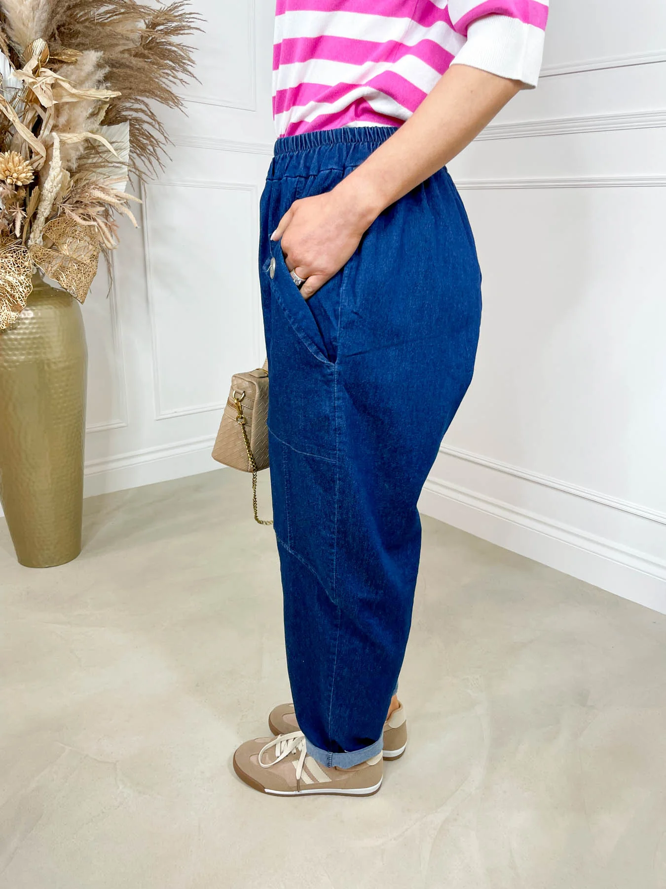 Bonnie Barrel Leg Denim Trouser - Image 3