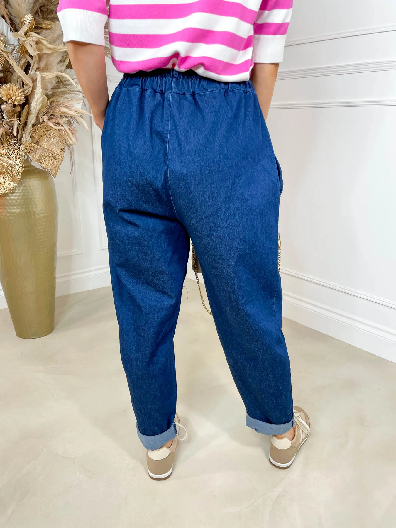 Bonnie Barrel Leg Denim Trouser - Image 4