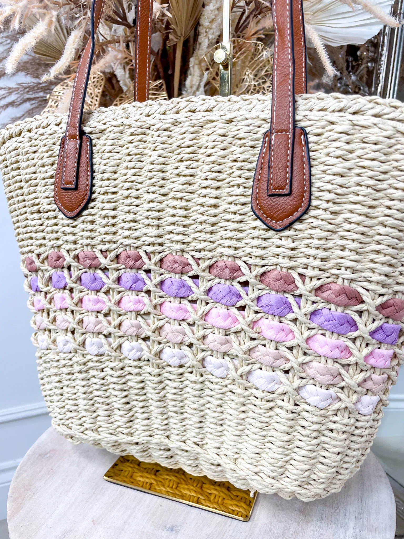 Brie Woven Beach Bag - Image 2
