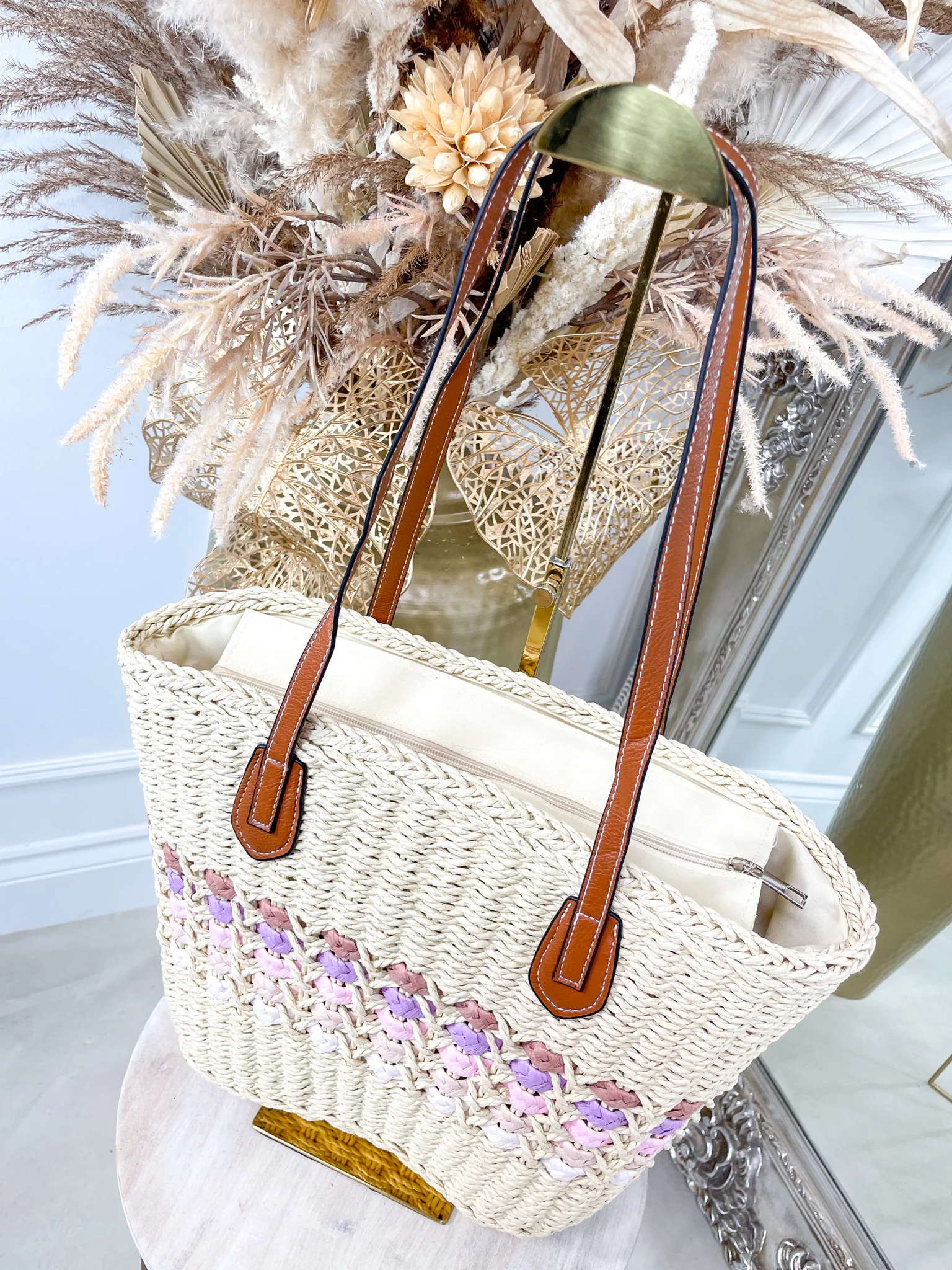 Brie Woven Beach Bag - Image 3