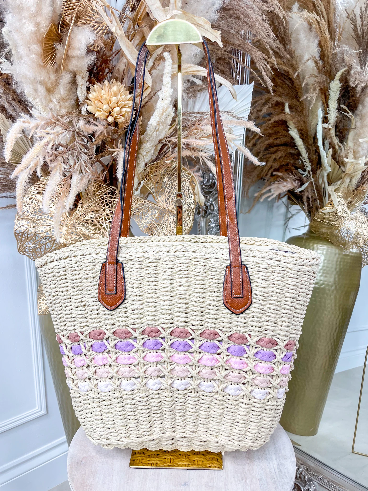 Brie Woven Beach Bag - Image 4