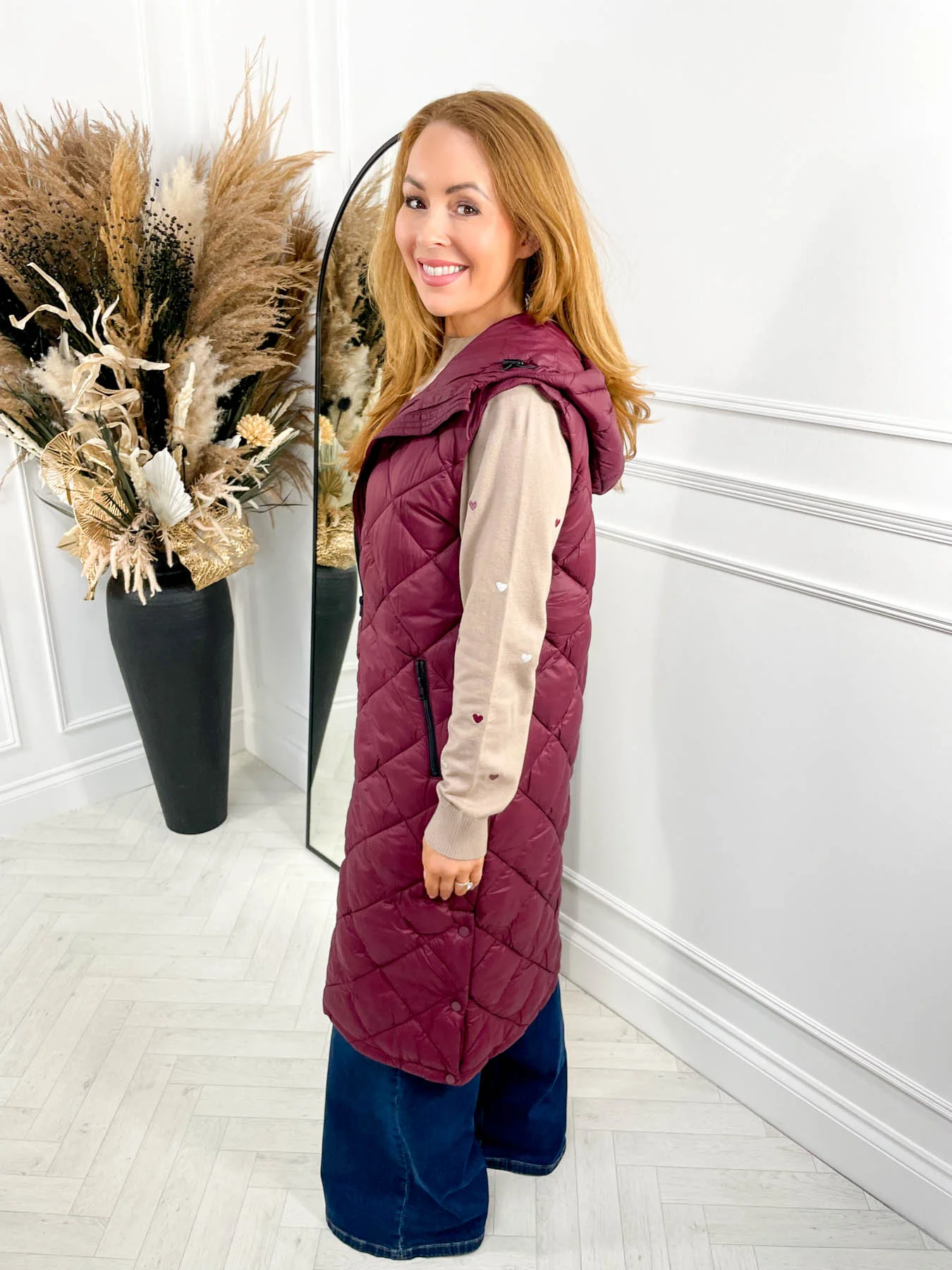 Coffee Run Gilet - Burgundy - Image 5