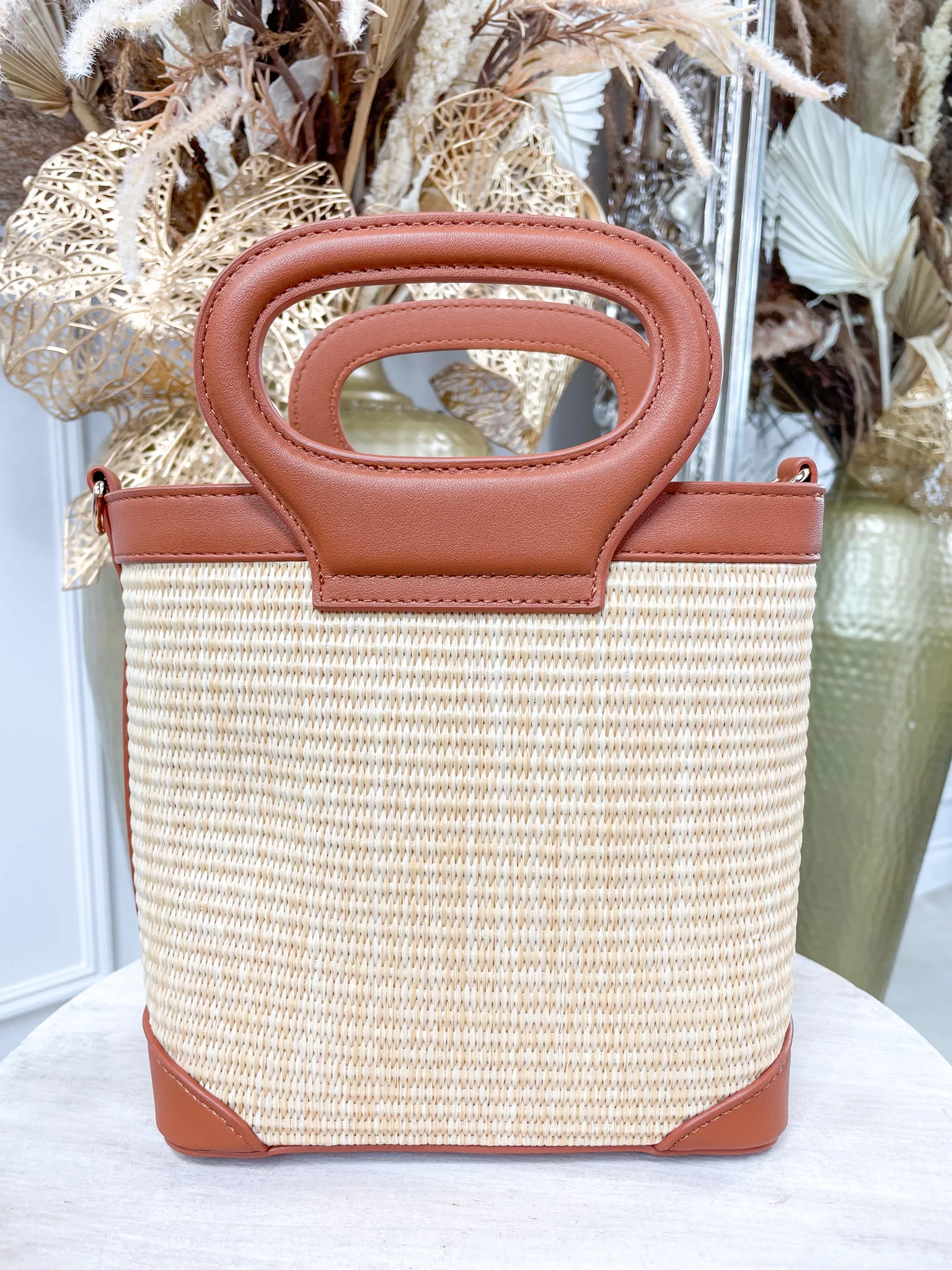 Cotty Woven Bag - Tan