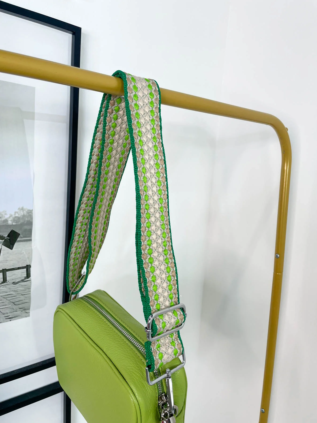 Diamond Mix & Match Bag Strap Silver Hardware - 5 Colours - Image 4