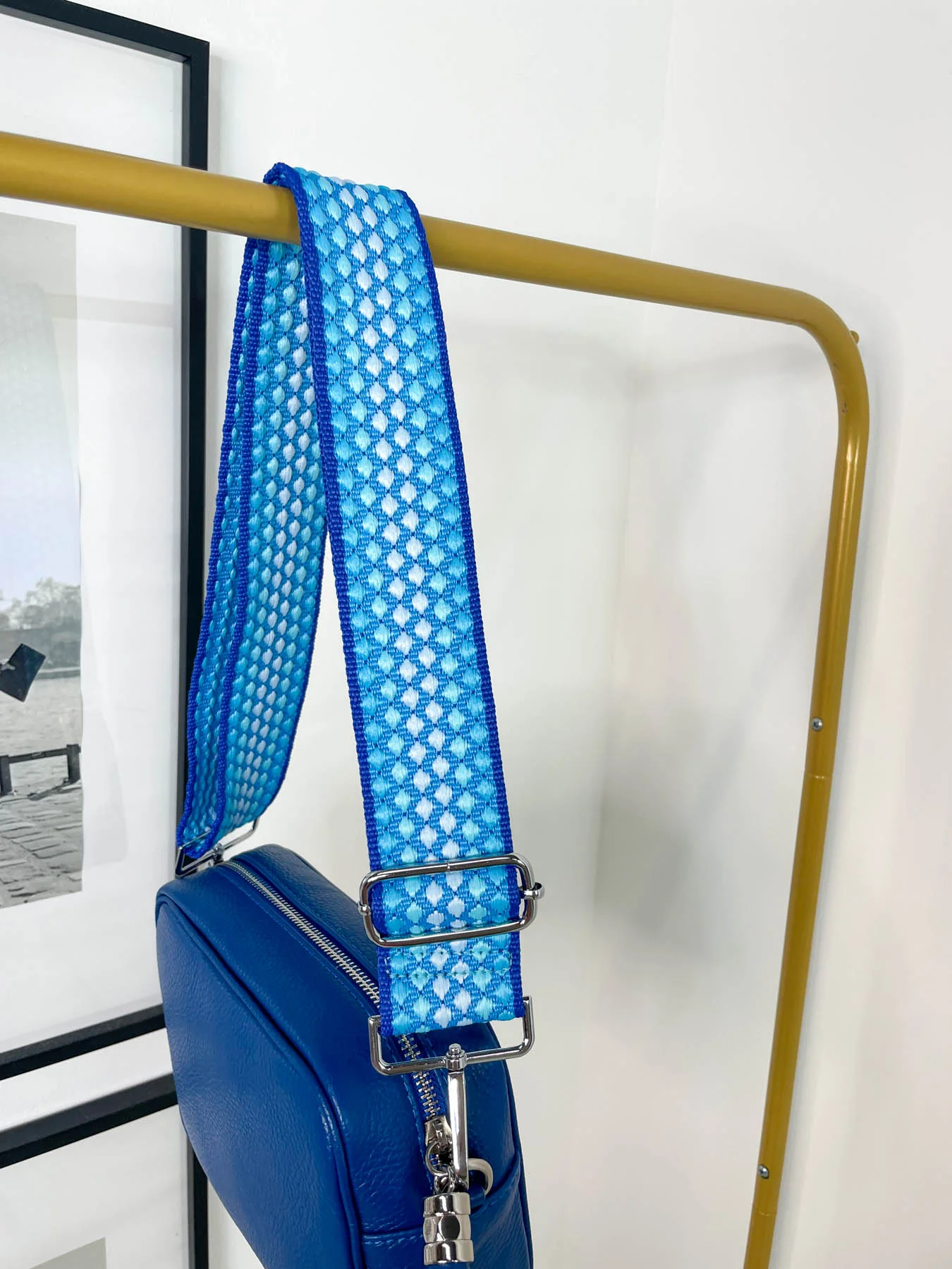 Diamond Mix & Match Bag Strap Silver Hardware - 5 Colours - Image 6