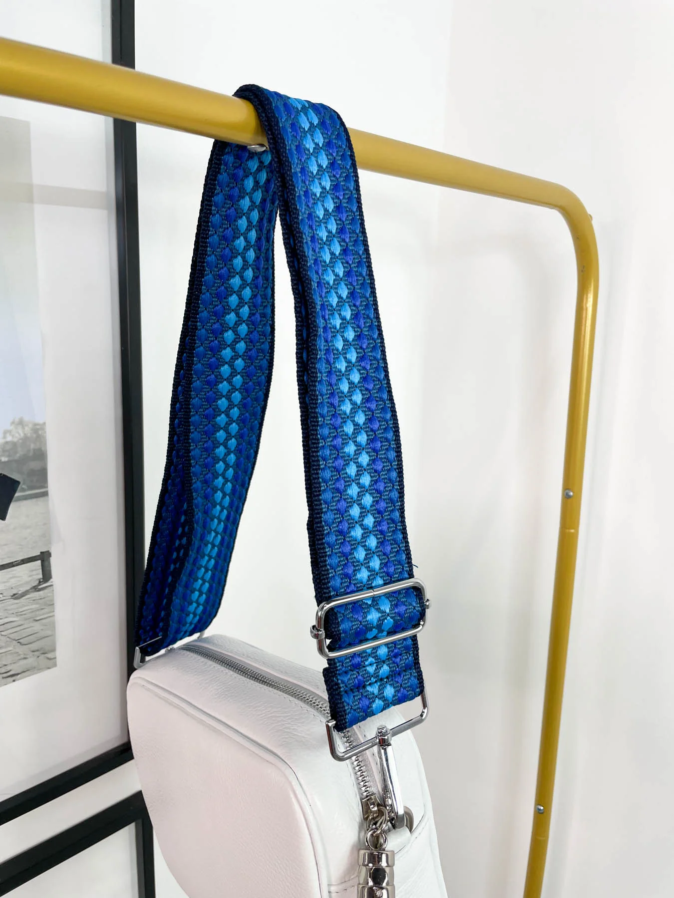 Diamond Mix & Match Bag Strap Silver Hardware - 5 Colours - Image 7