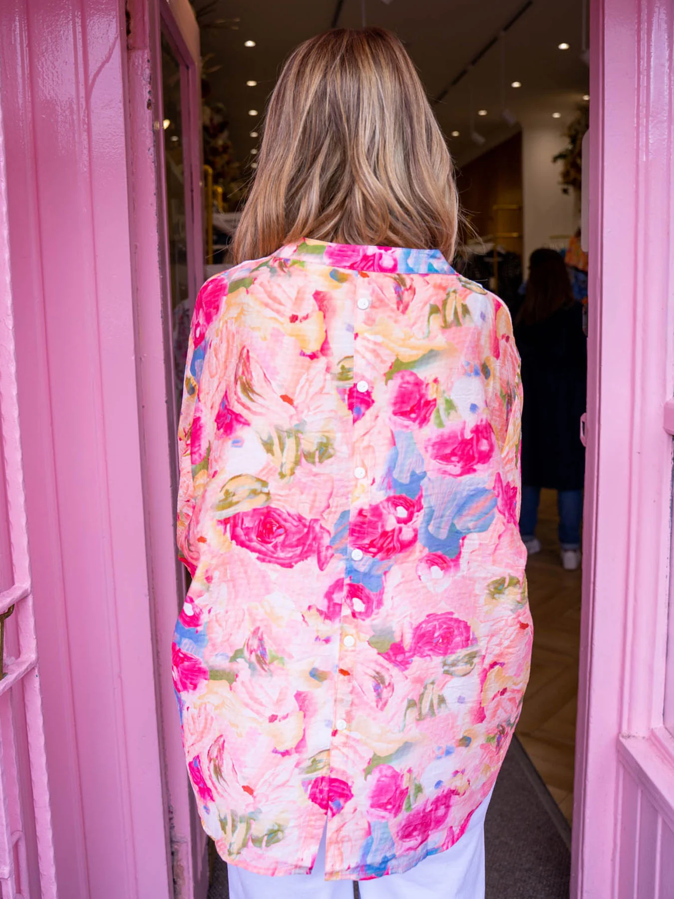 Elsie Blouse - Pink Floral - Image 3
