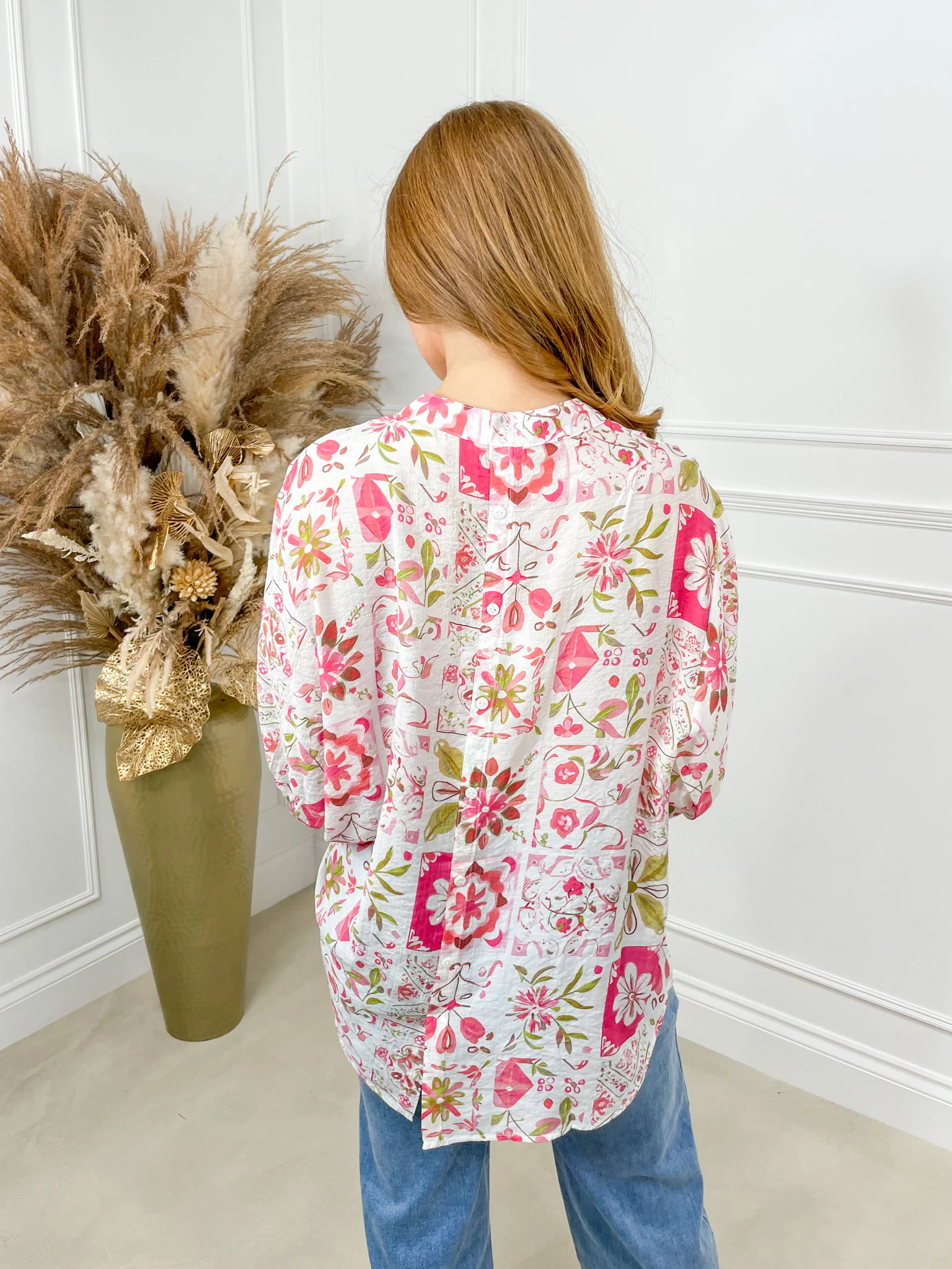 Elsie Blouse - Pink Mosaic - Image 4