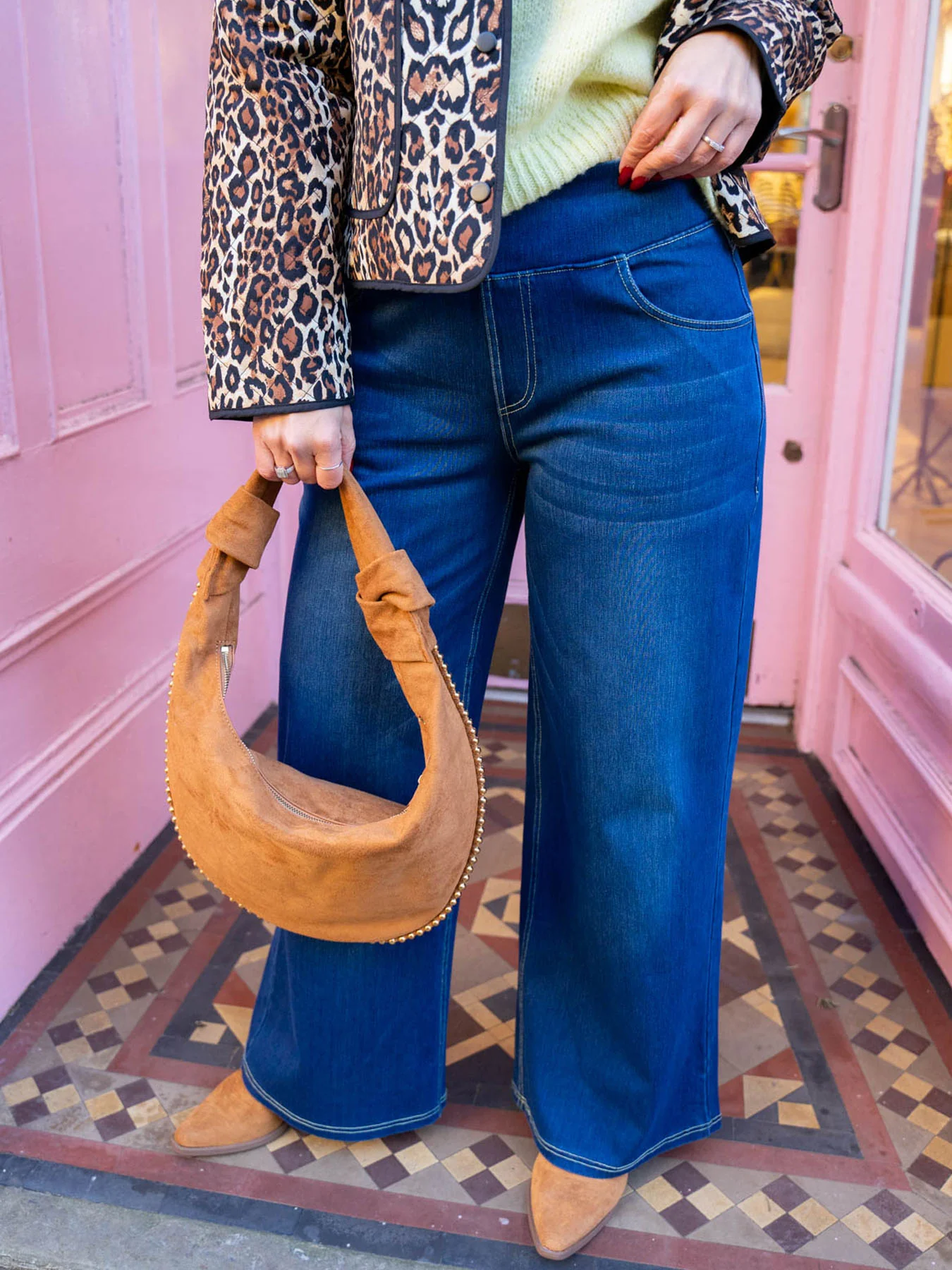 Fleur Wide Leg Jeans - Dark Denim