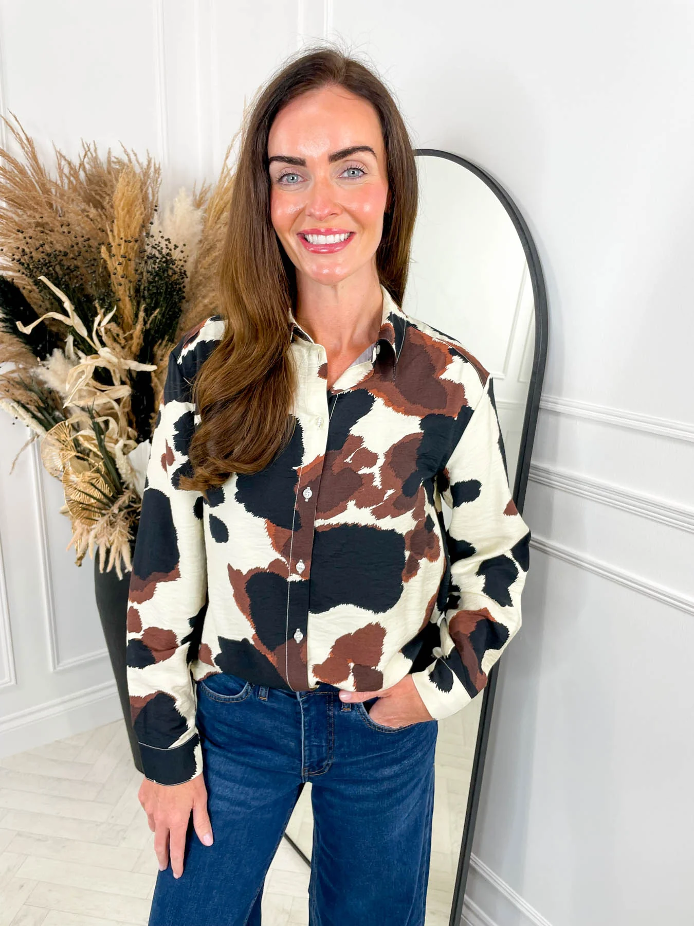 Hannah Shirt - Cow Print - Image 4