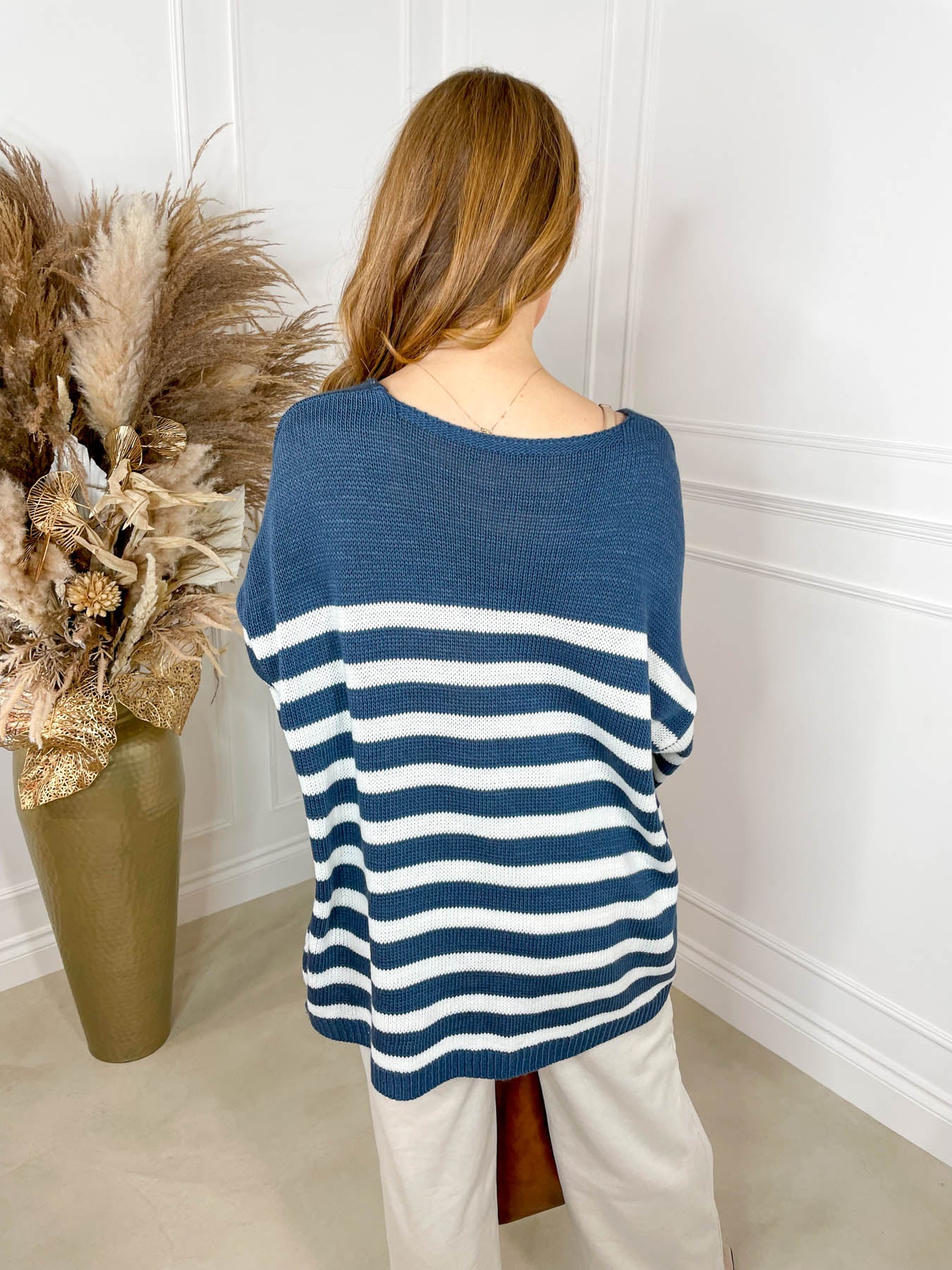 Hampton Oversized Stripe Knit - Navy - Image 6