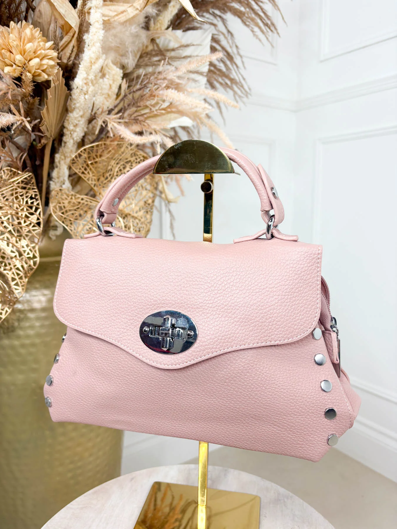 Harper Studded Bag - Pink - Image 2