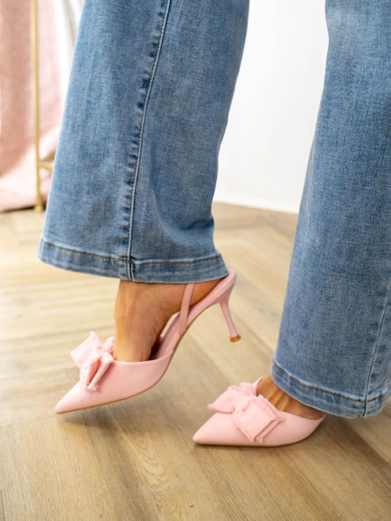 Hattie Bow Heel - Pink