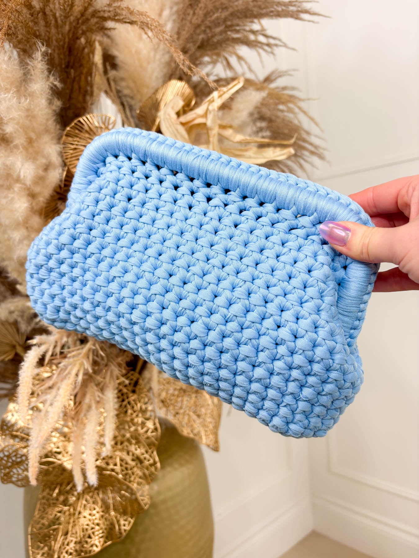 Kai Woven Clutch - Blue - Image 2