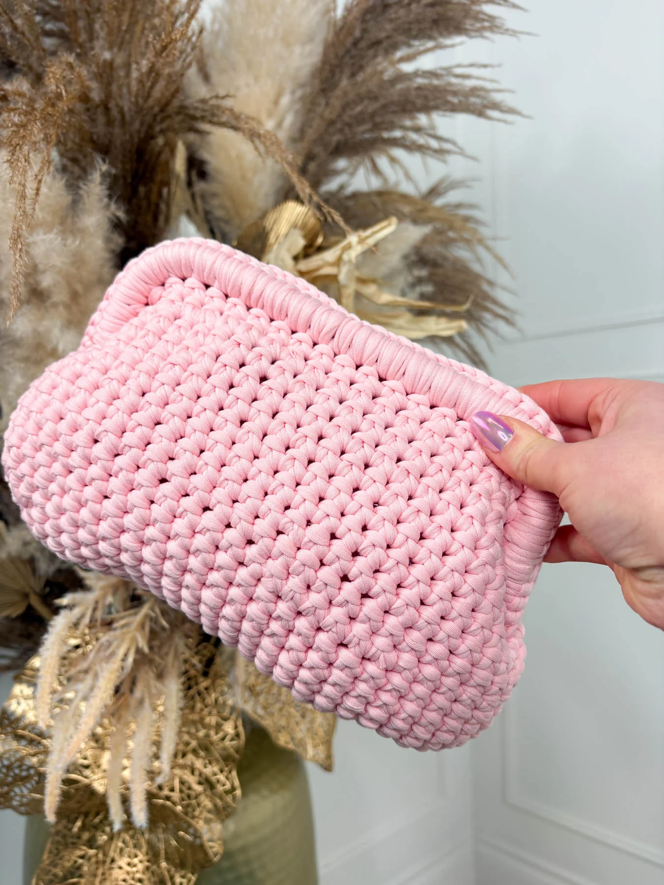 Kai Woven Clutch - Pink - Image 4