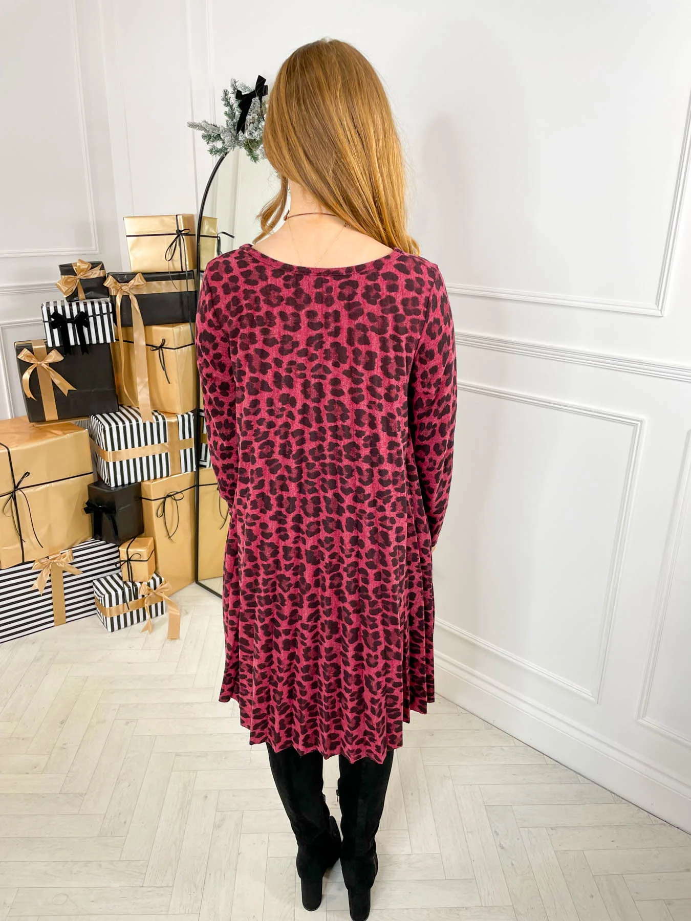 Katie Dress - Burgundy Leopard - Image 6