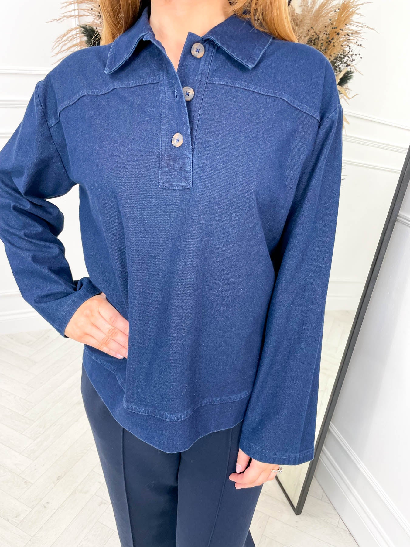 Katy Navy Shirt - Image 8