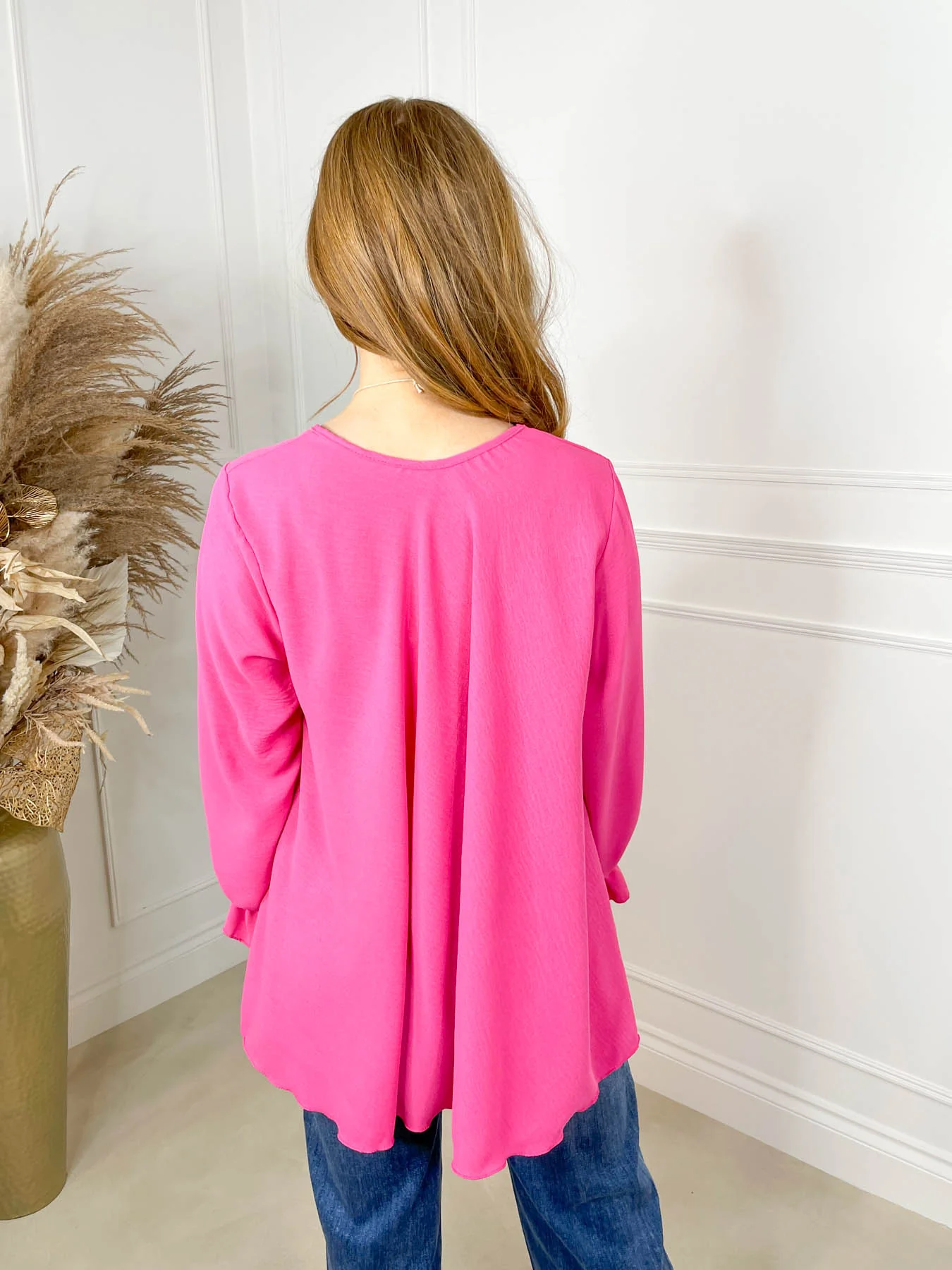 Livia Necklace Blouse - Pink - Image 4