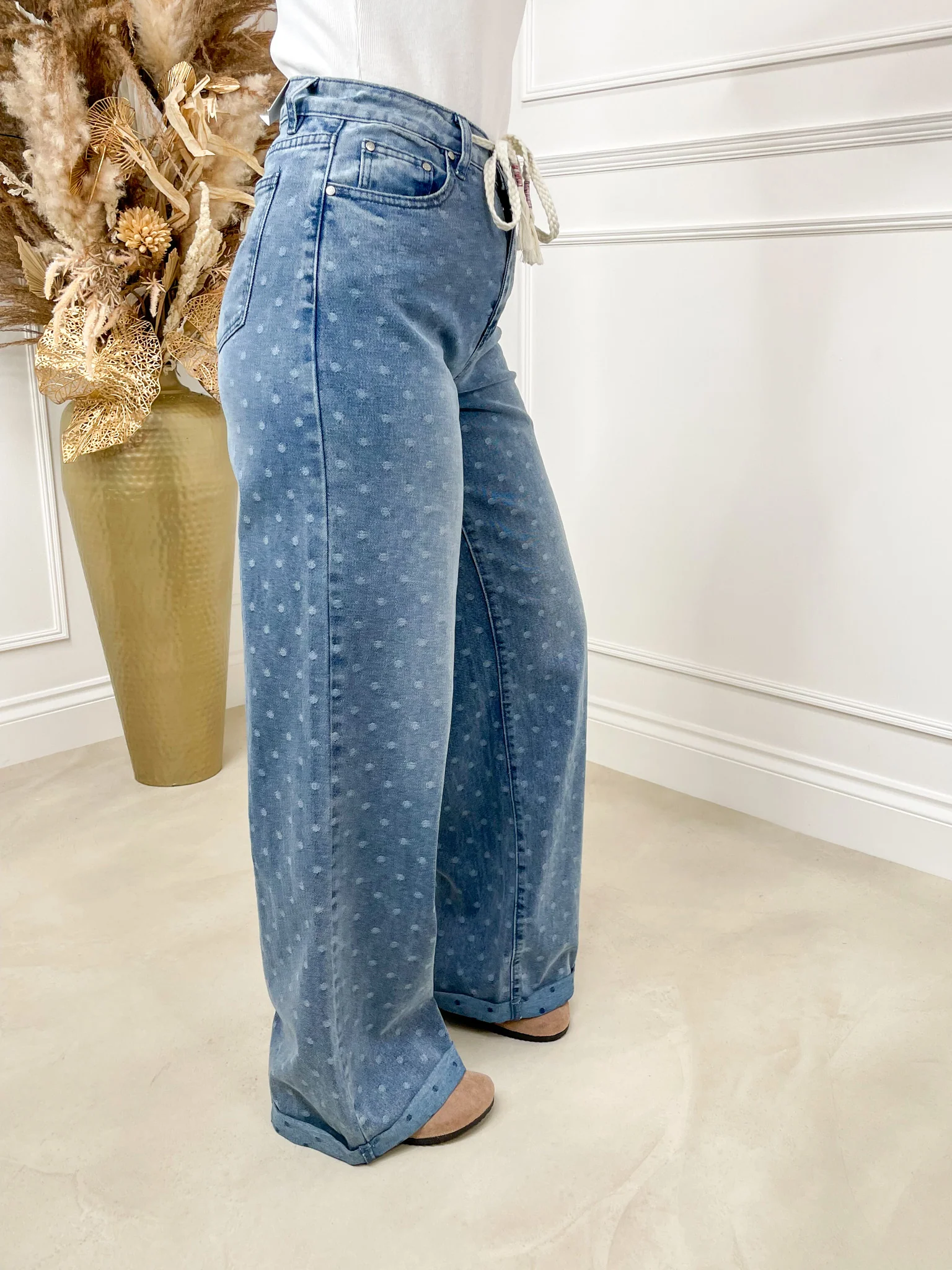Lola Polka Wide Leg Jean - Image 5