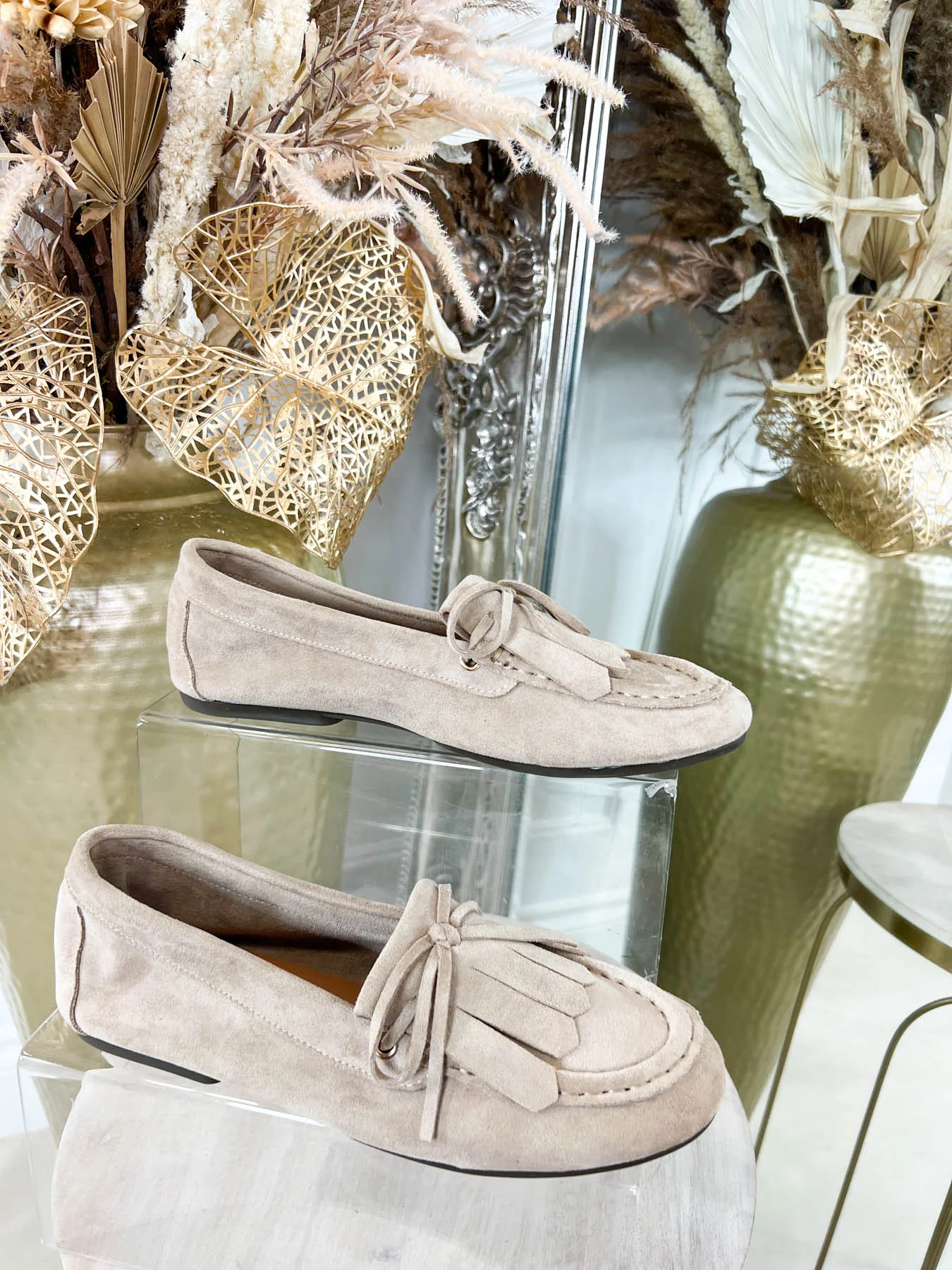 Lyla Suede Loafer - Beige - Image 2