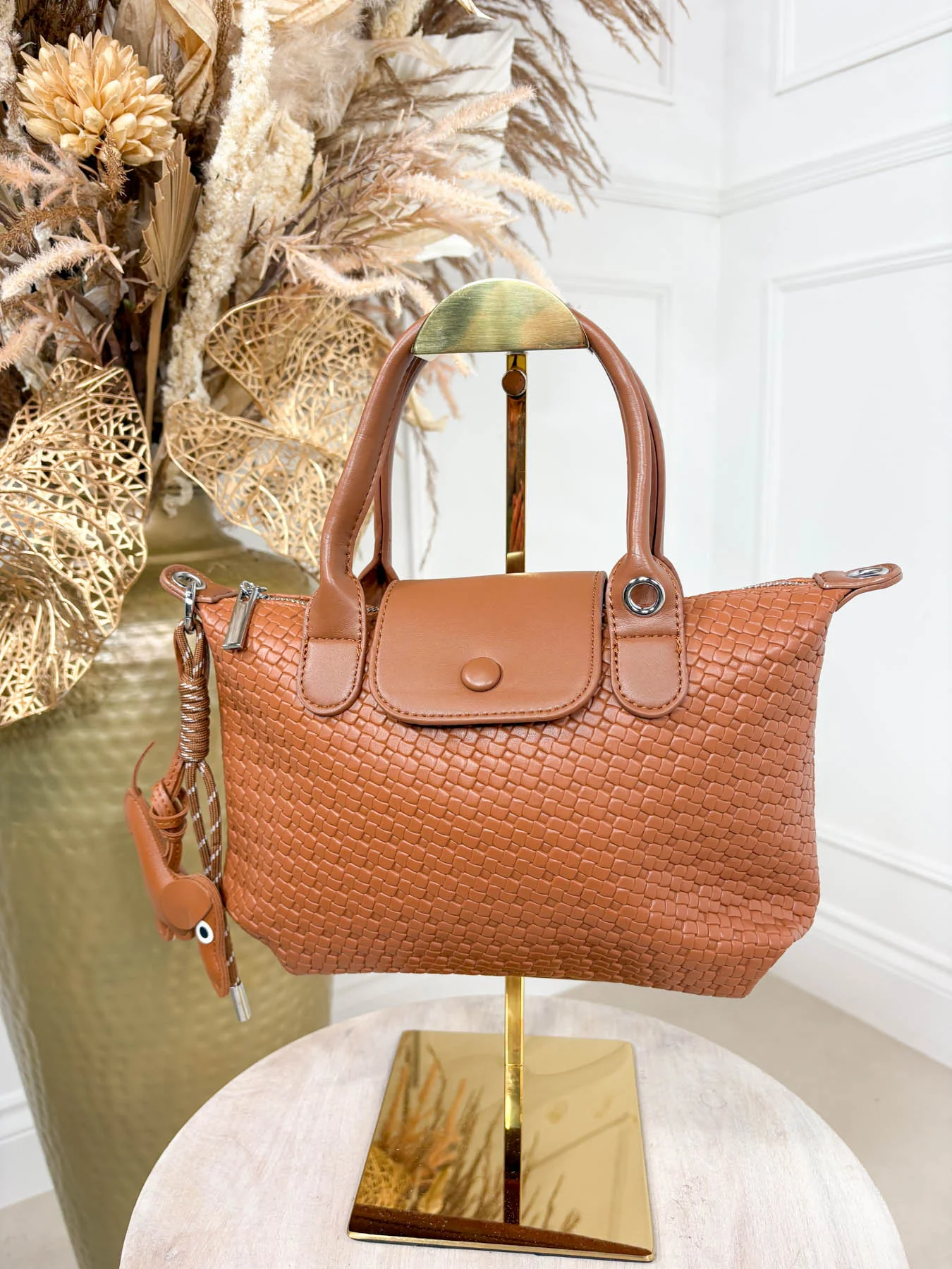 Maisie Woven Bag - Tan - Image 2