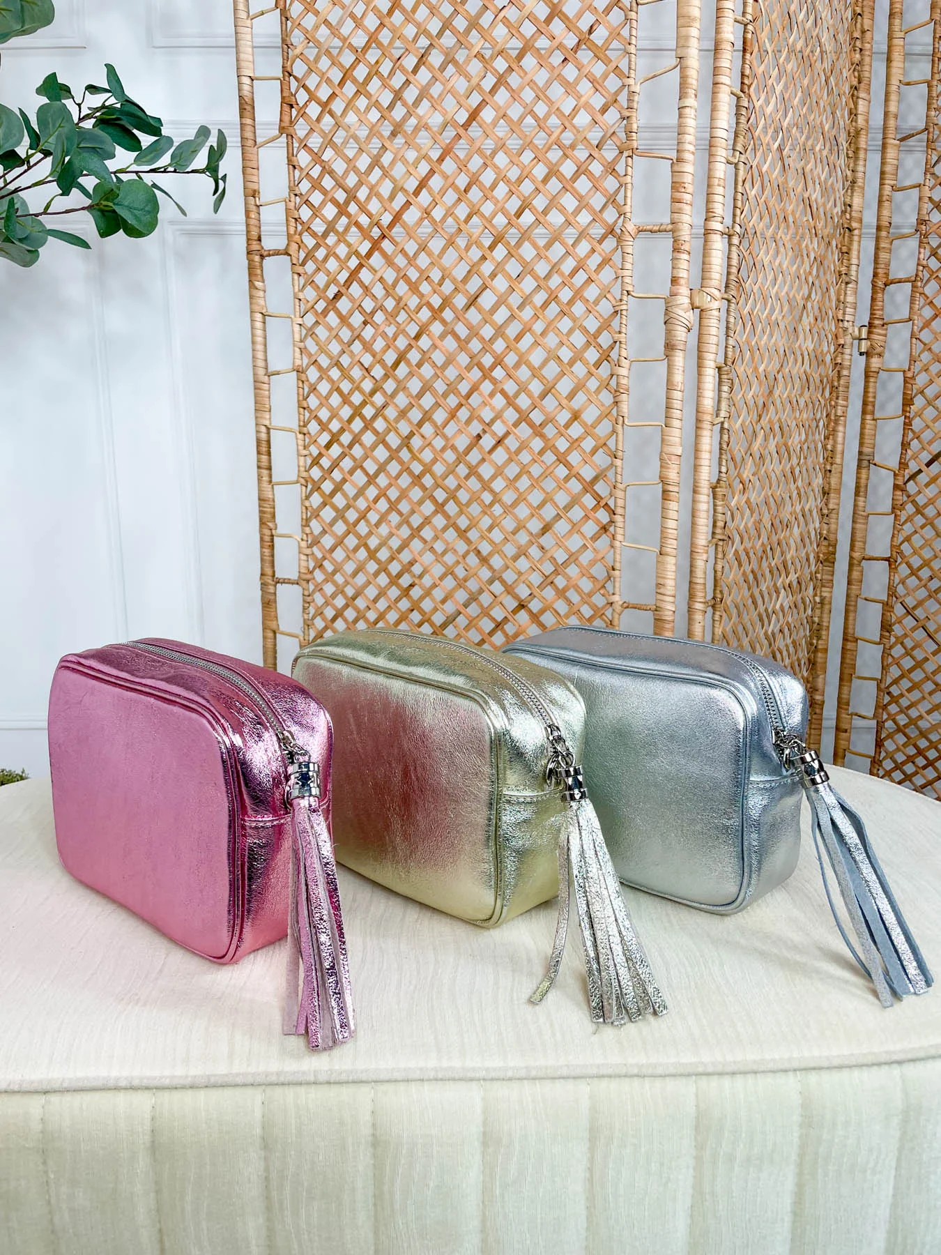 Metallic Leather Camera Bag - 4 Colours - Image 2