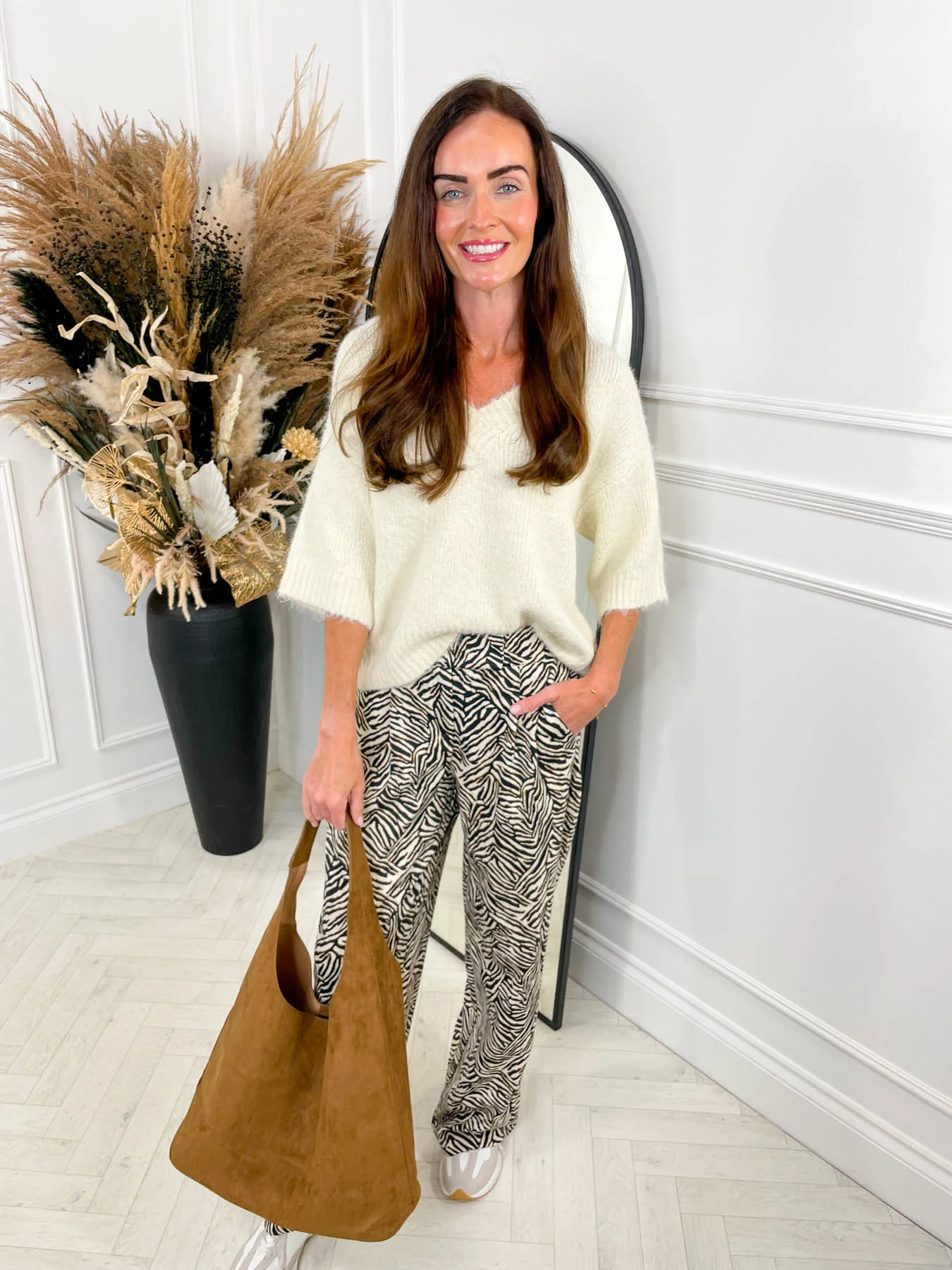 Miller Knitted Jumper- Cream - Image 3
