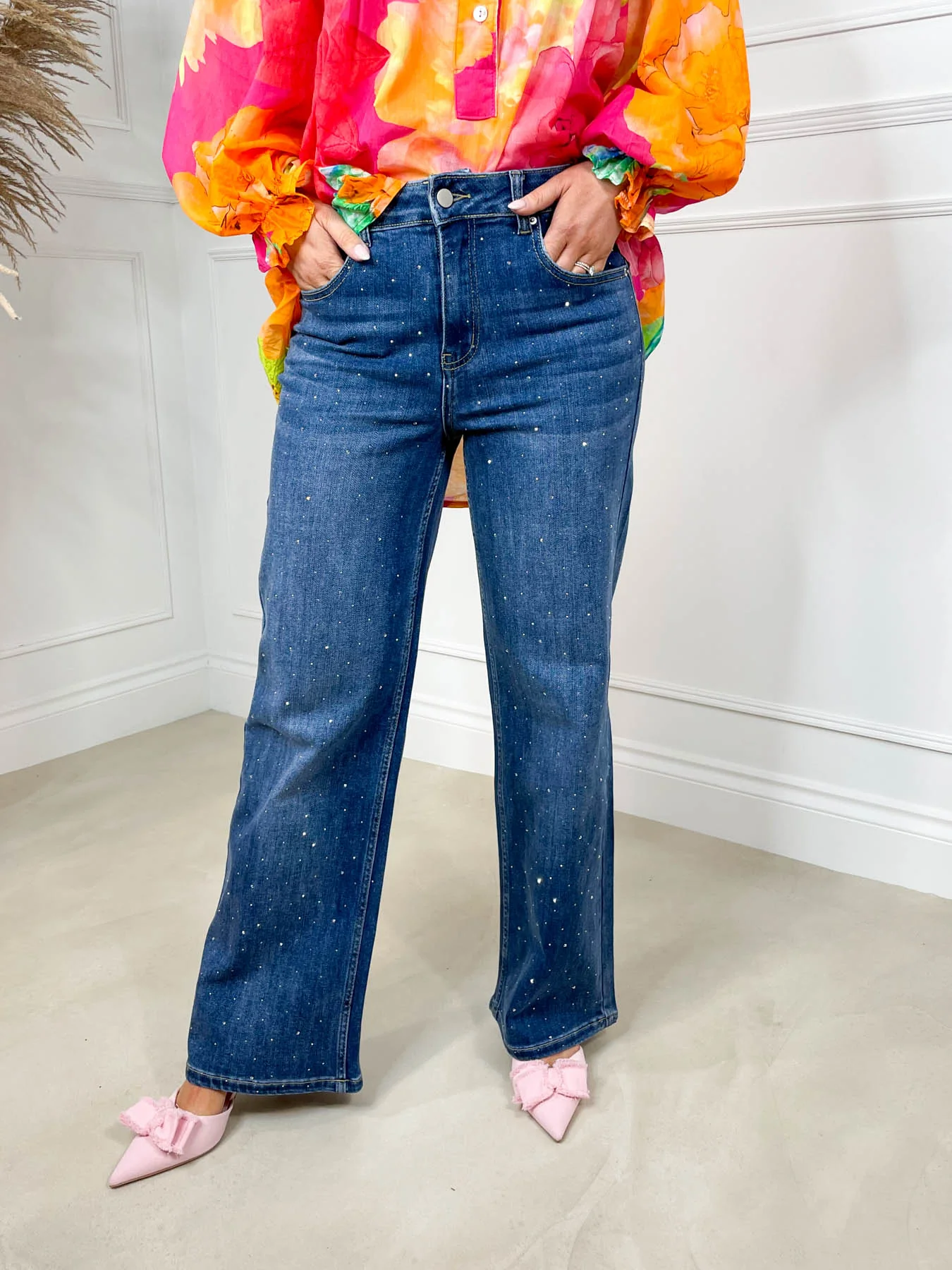 Luna Diamonté Denim Bootcut Jean - Image 2