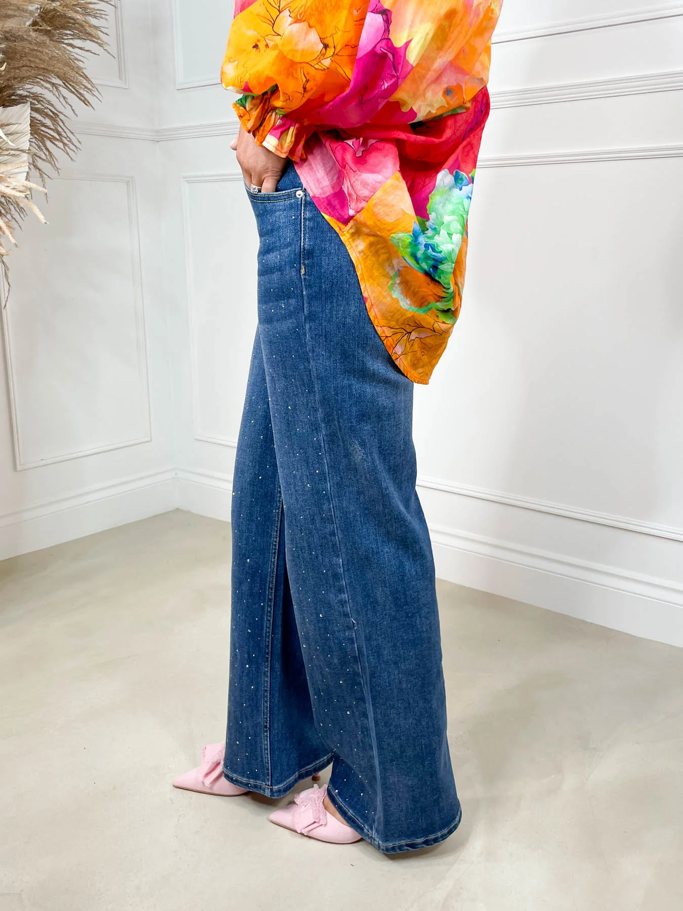 Luna Diamonté Denim Bootcut Jean - Image 3