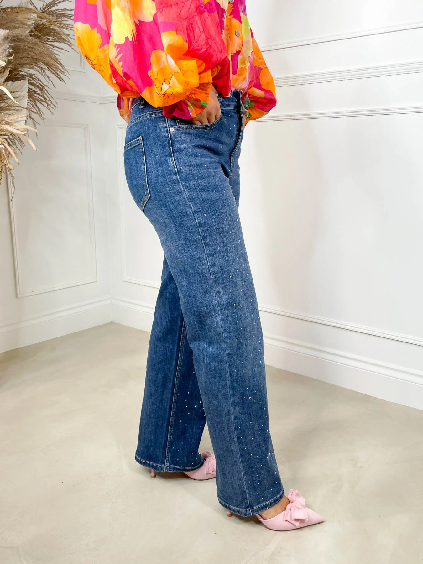 Luna Diamonté Denim Bootcut Jean - Image 5