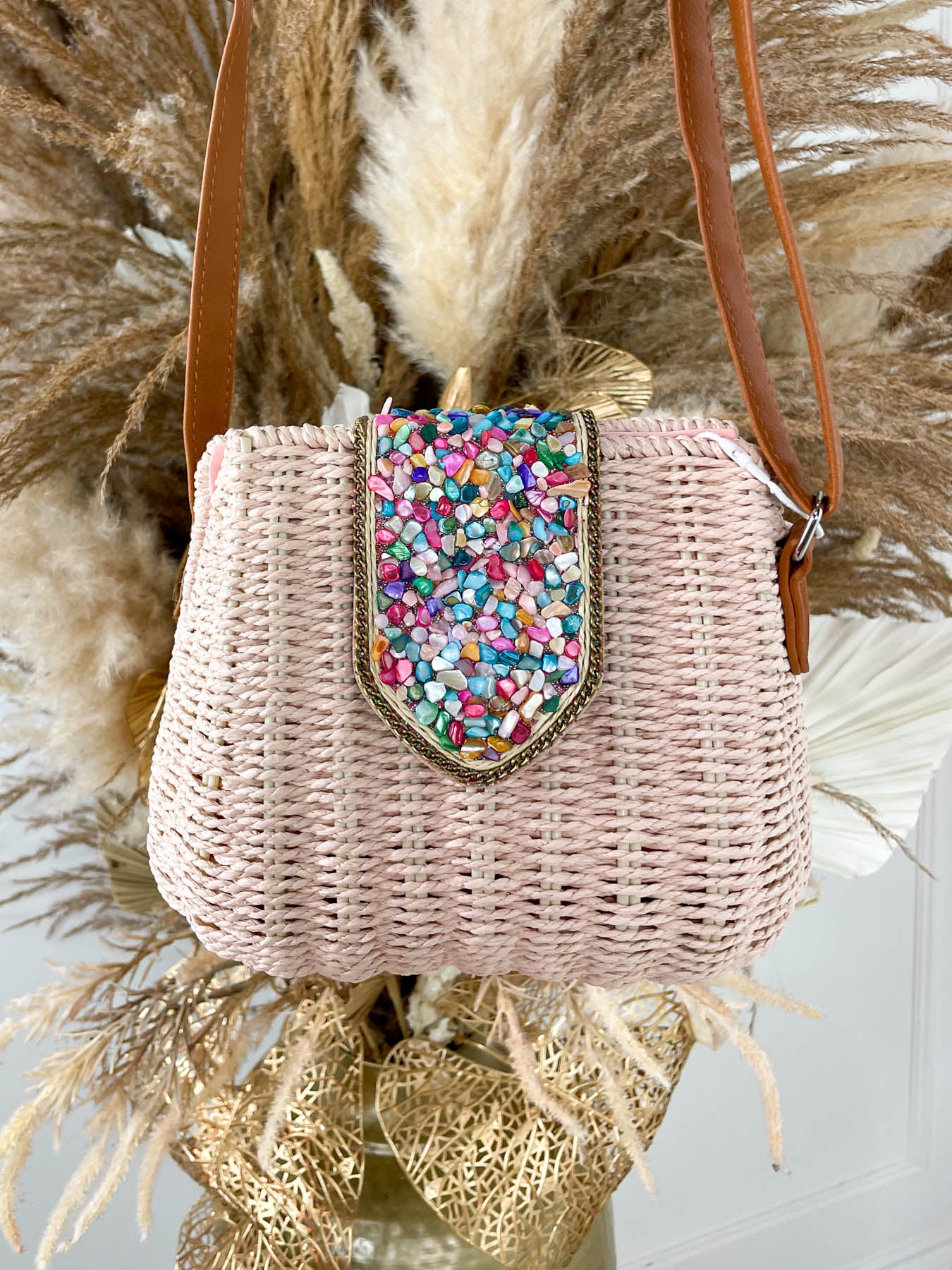 Pebbles Woven Bag - Pink - Image 2