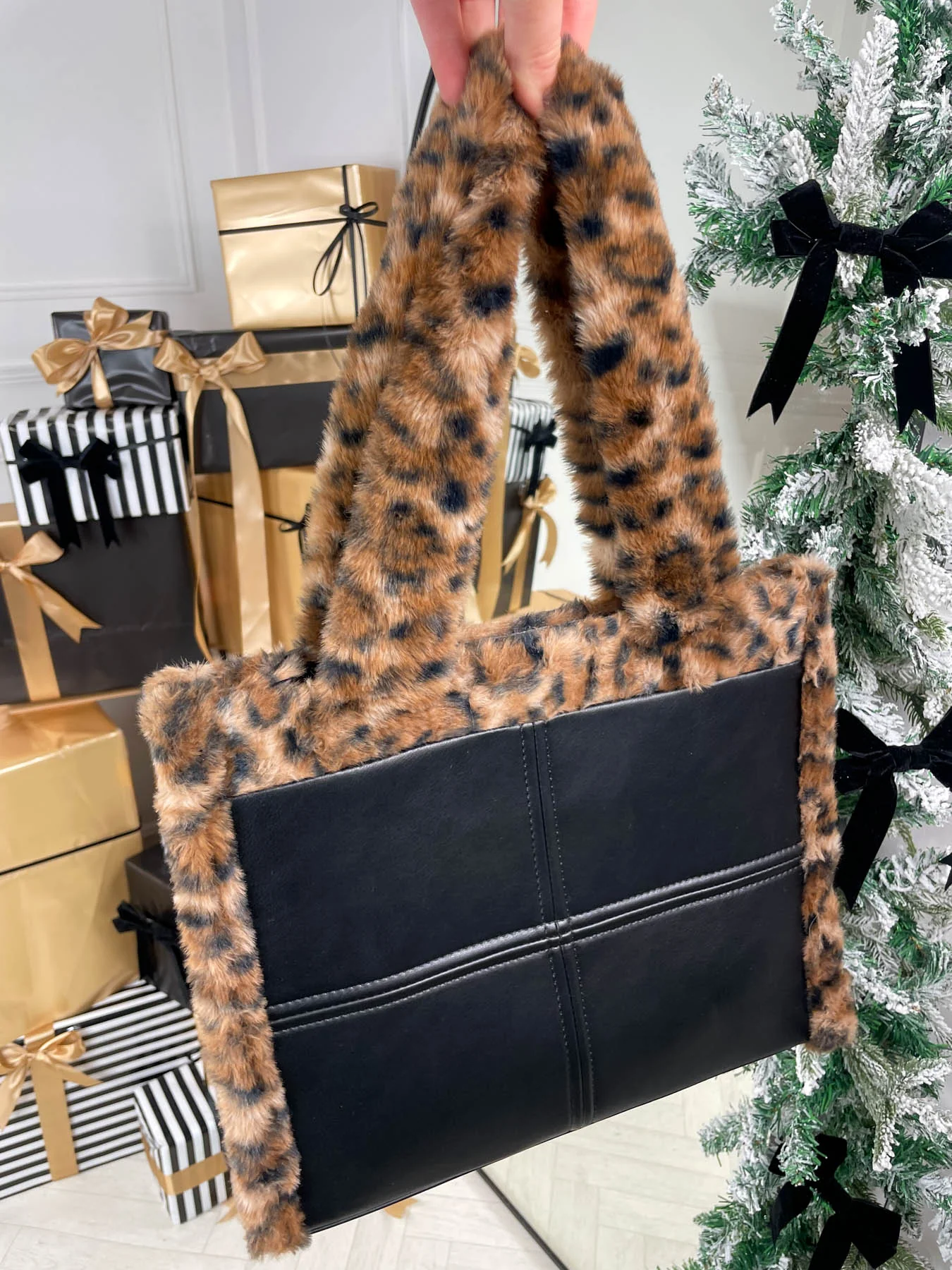 Prague Tote Bag- Leopard