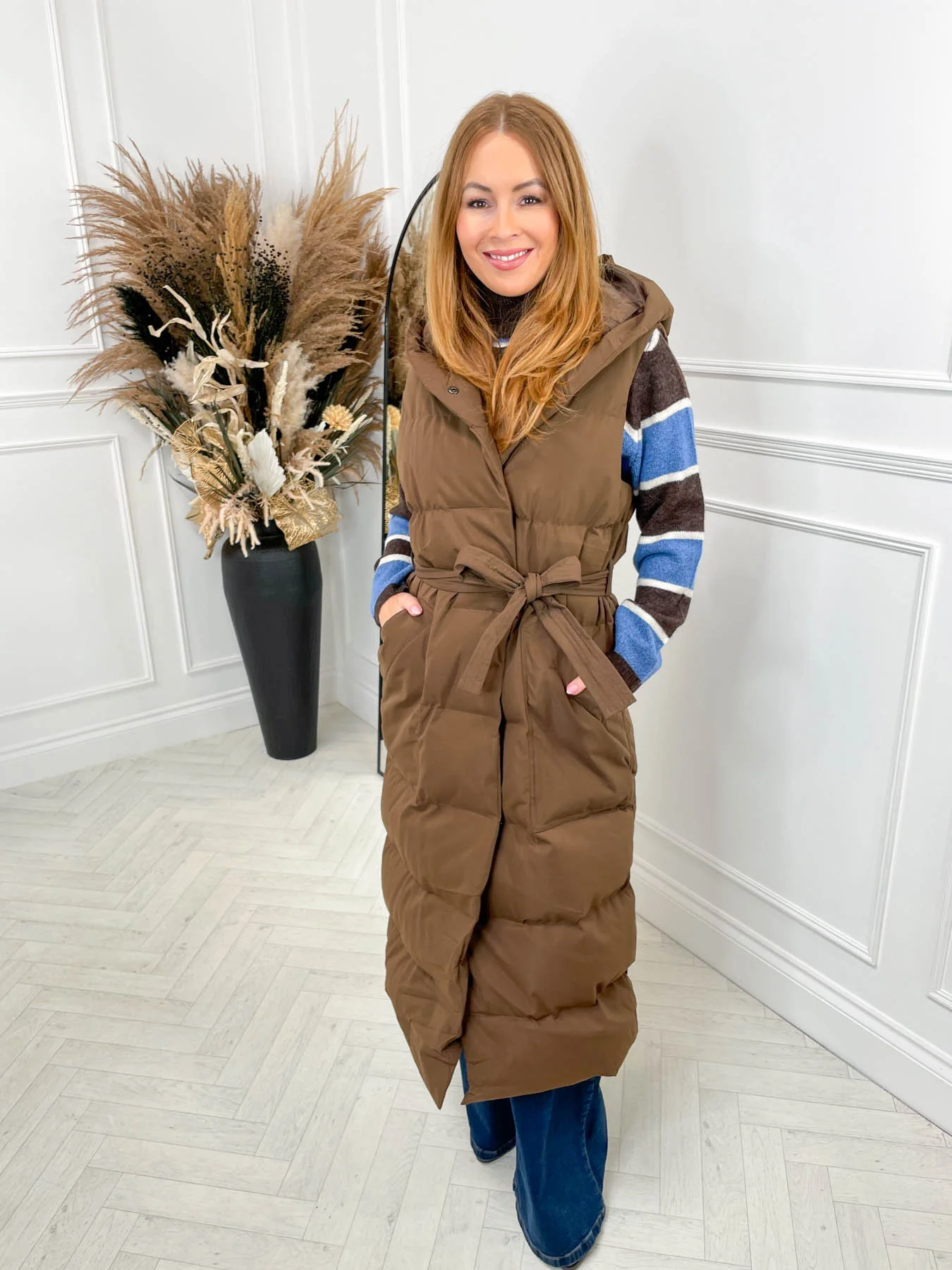 School Run Gilet - Chocolate - Image 2