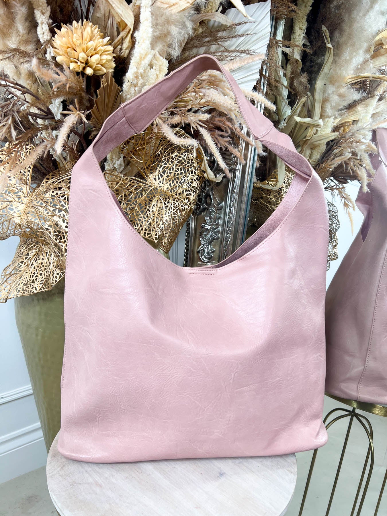 Soho Leather Shoulder Bag - Pink - Image 3