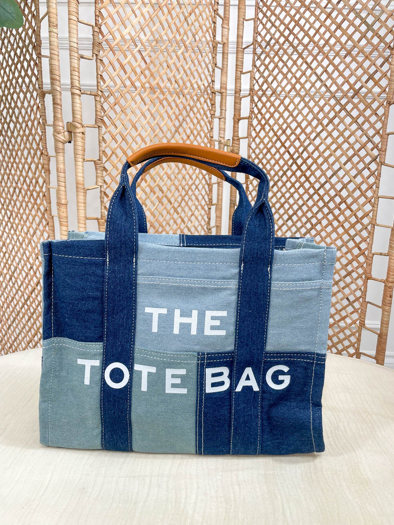 Tora Denim Tote Bag - 2 Colours - Image 2