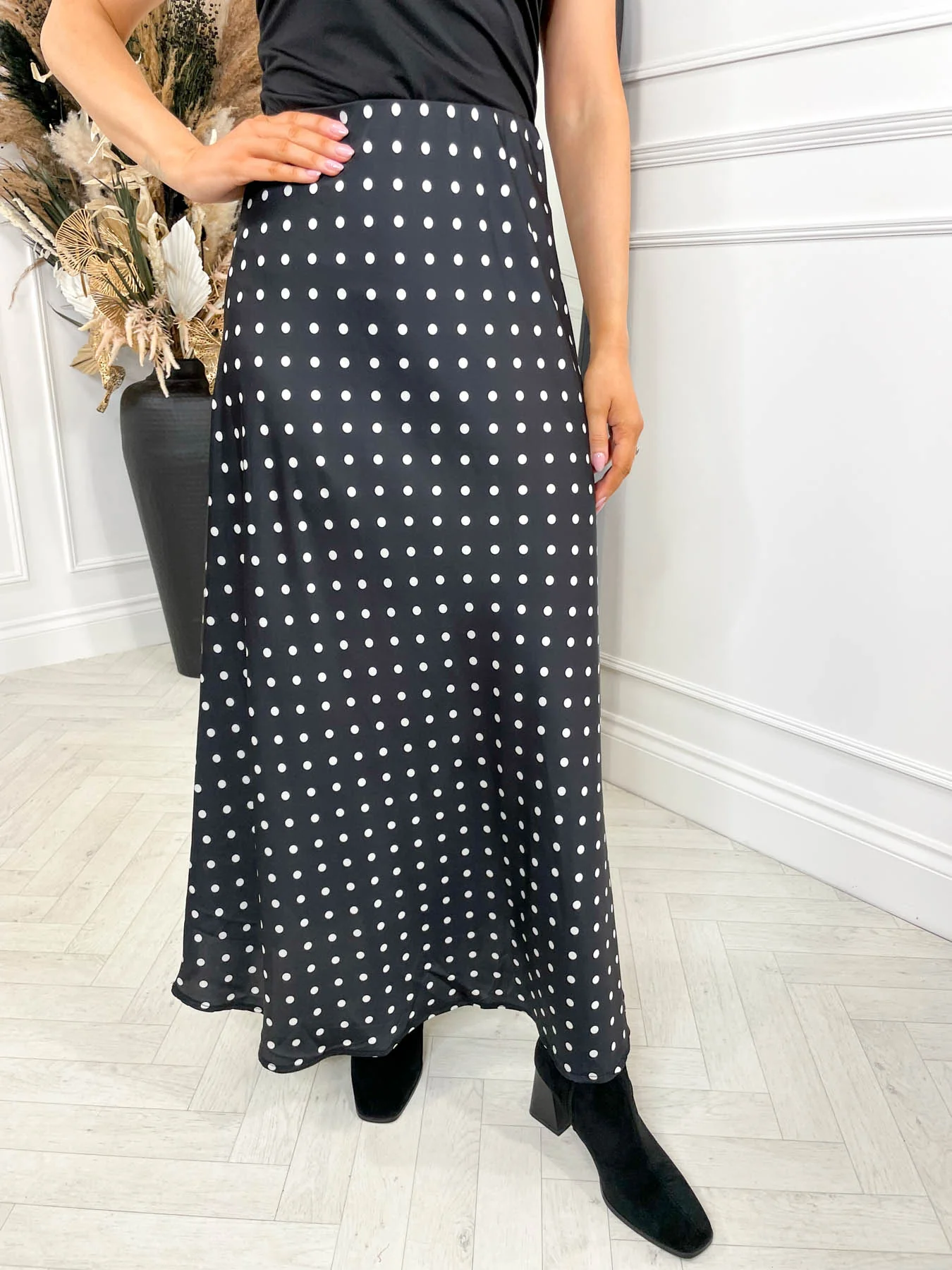 Valentina Polka Dot Skirt - Black - Image 4