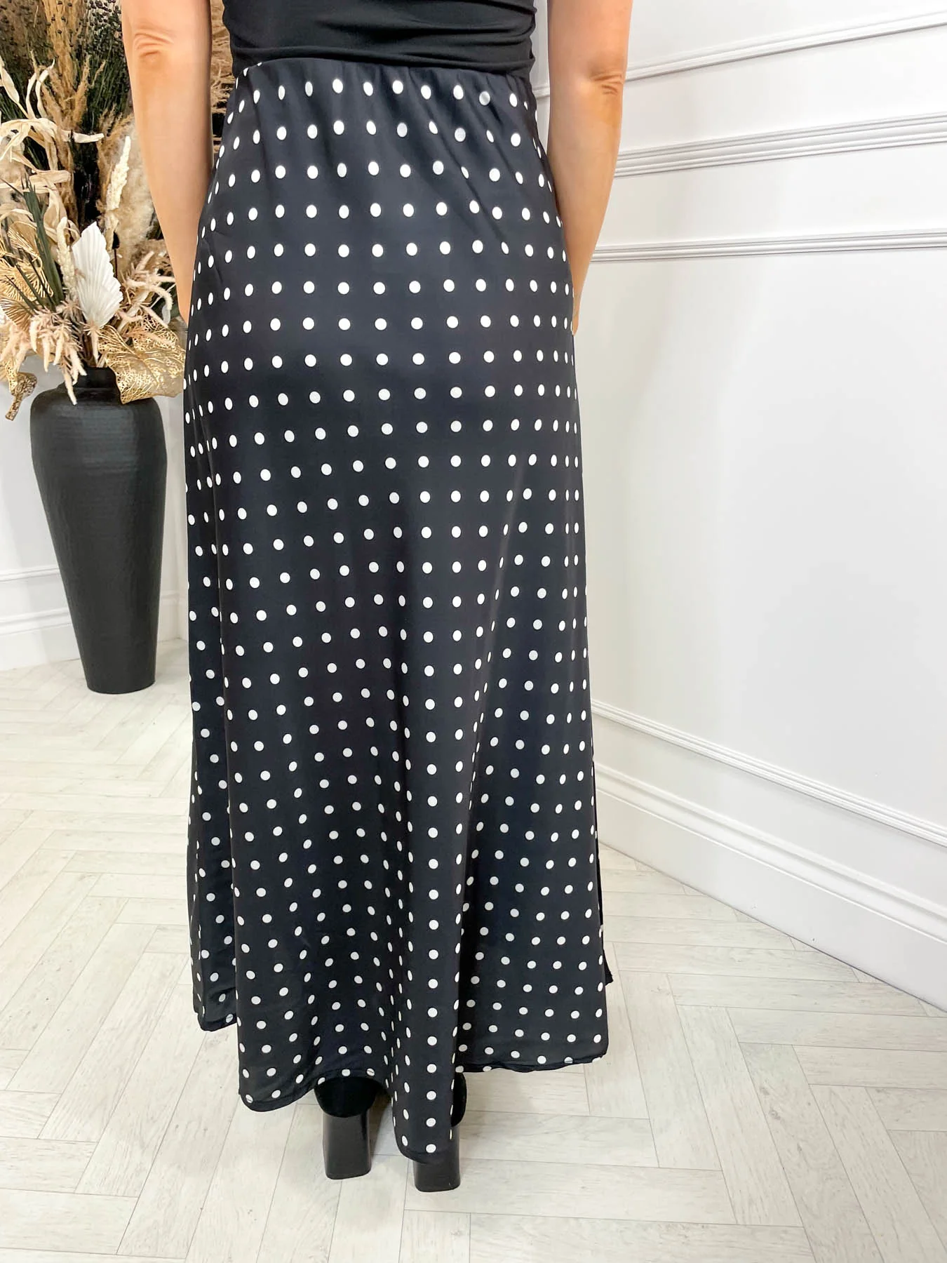 Valentina Polka Dot Skirt - Black - Image 6