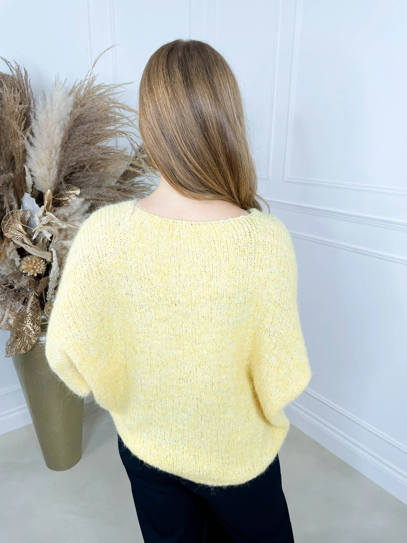 Willow V Neck Knit - Yellow - Image 5
